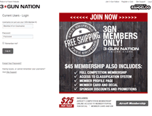 Tablet Screenshot of memberships.3gunnation.com